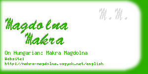 magdolna makra business card